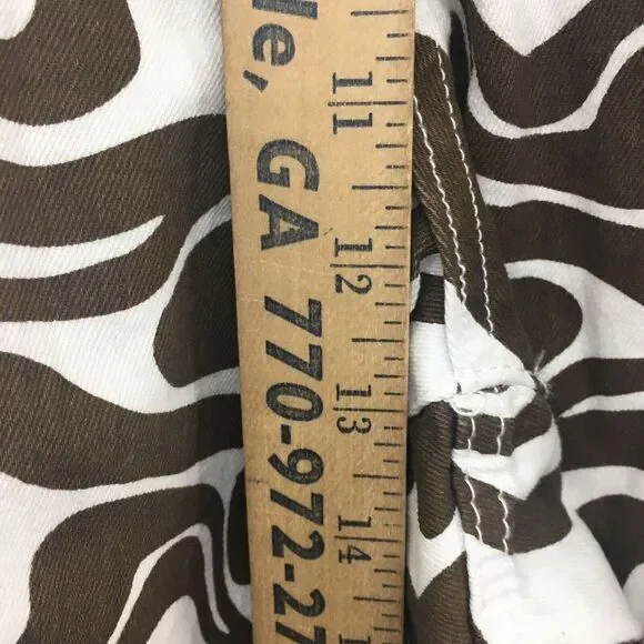 New Rue21‎ Skate High Rise Straight Leg Brown White Jeans Size 3X Women - Picture 4 of 12